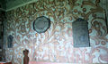 Dale kyrkje, måla dekor på nordveggen i våpenhuset, AMH 2012.jpg